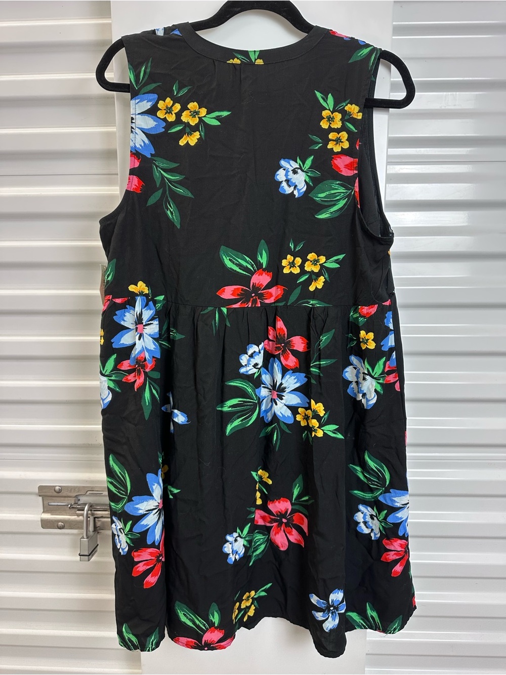 OLD NAVY Black Floral Sleeveless Dress - Picture 8 of 11